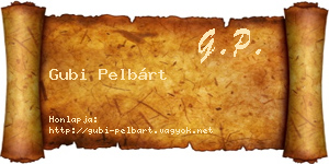 Gubi Pelbárt névjegykártya