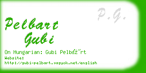 pelbart gubi business card